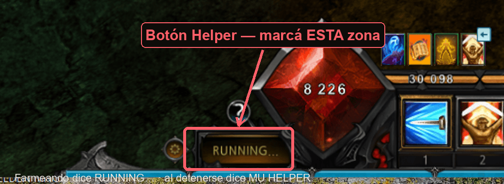Ejemplo: botón de helper que hay que marcar
